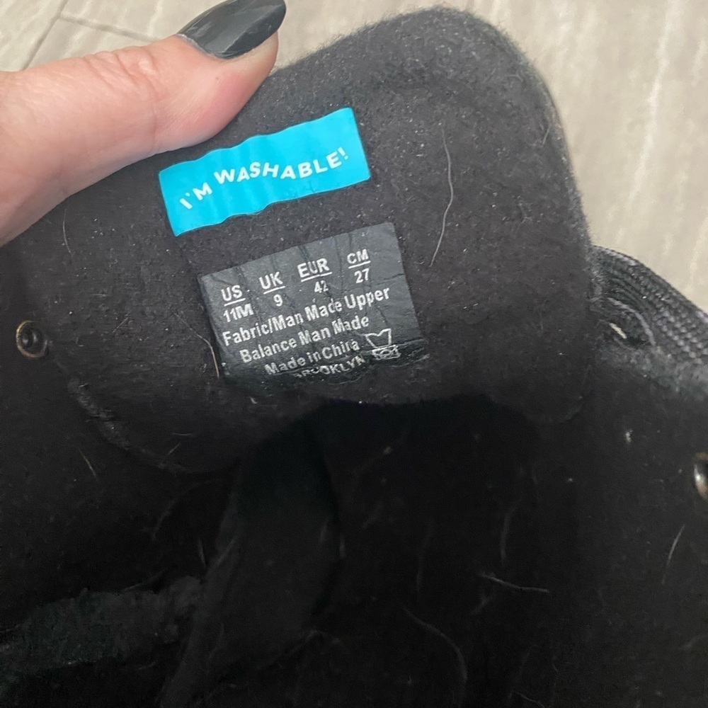 BZEES Women's Heathered Black Lace Up Brooklyn Wedge Hiking Winter Boots Sz 11 M - Picture 8 of 8